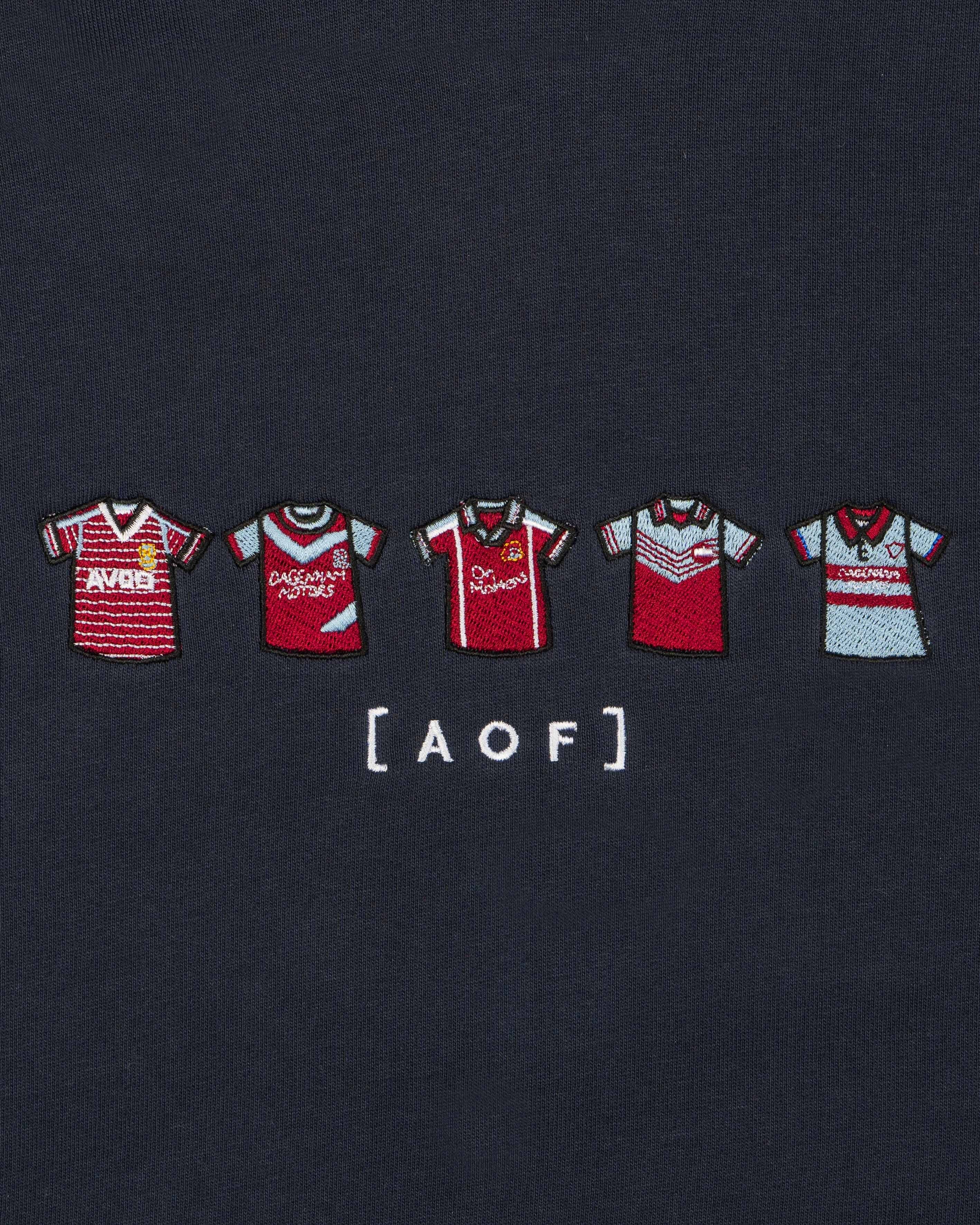 AOF West Ham Embroidered Classics | Navy Hoodie | Art of Football