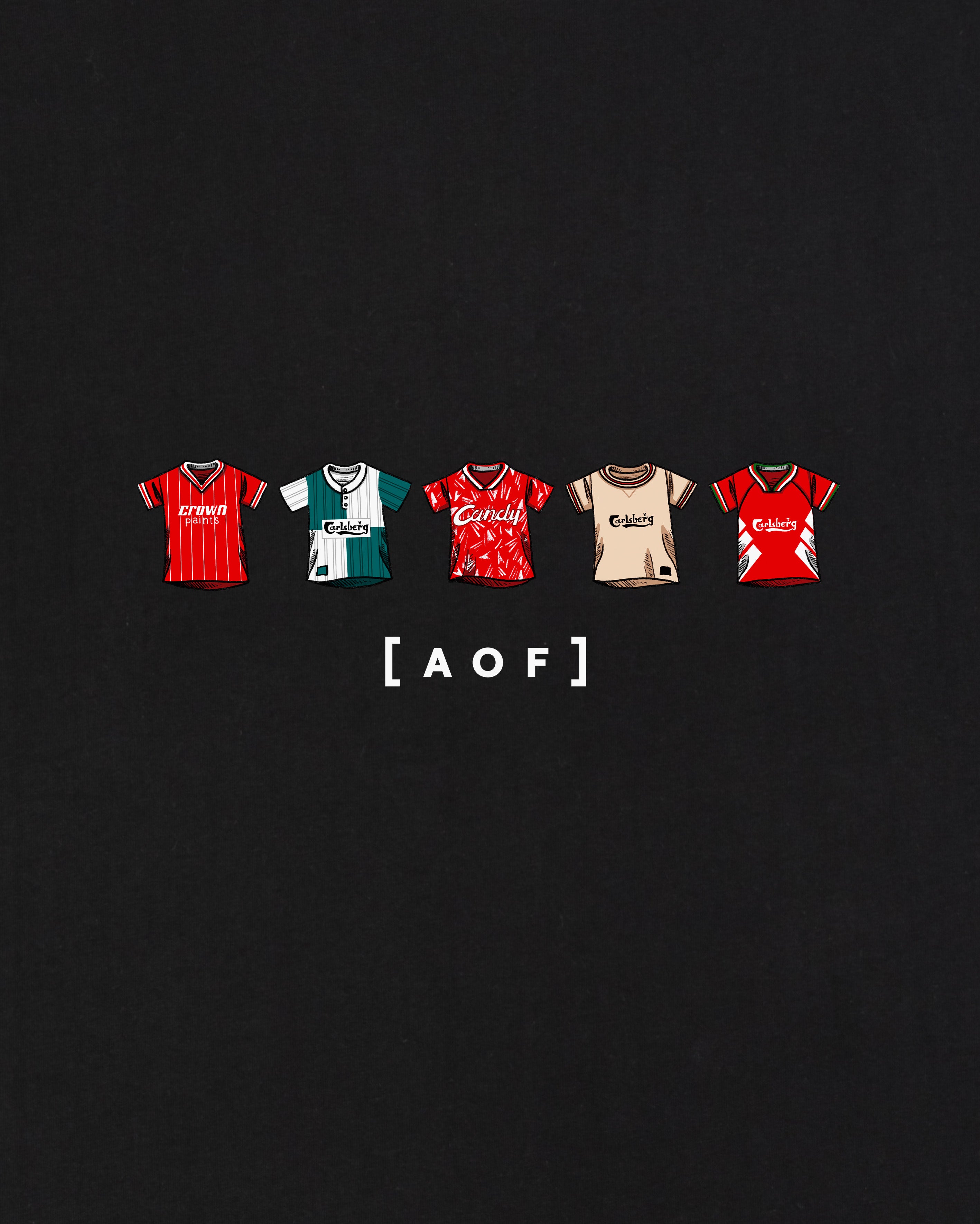 AOF LFC Printed Classics Tee | Black Graphic T-shirt | Art of Football