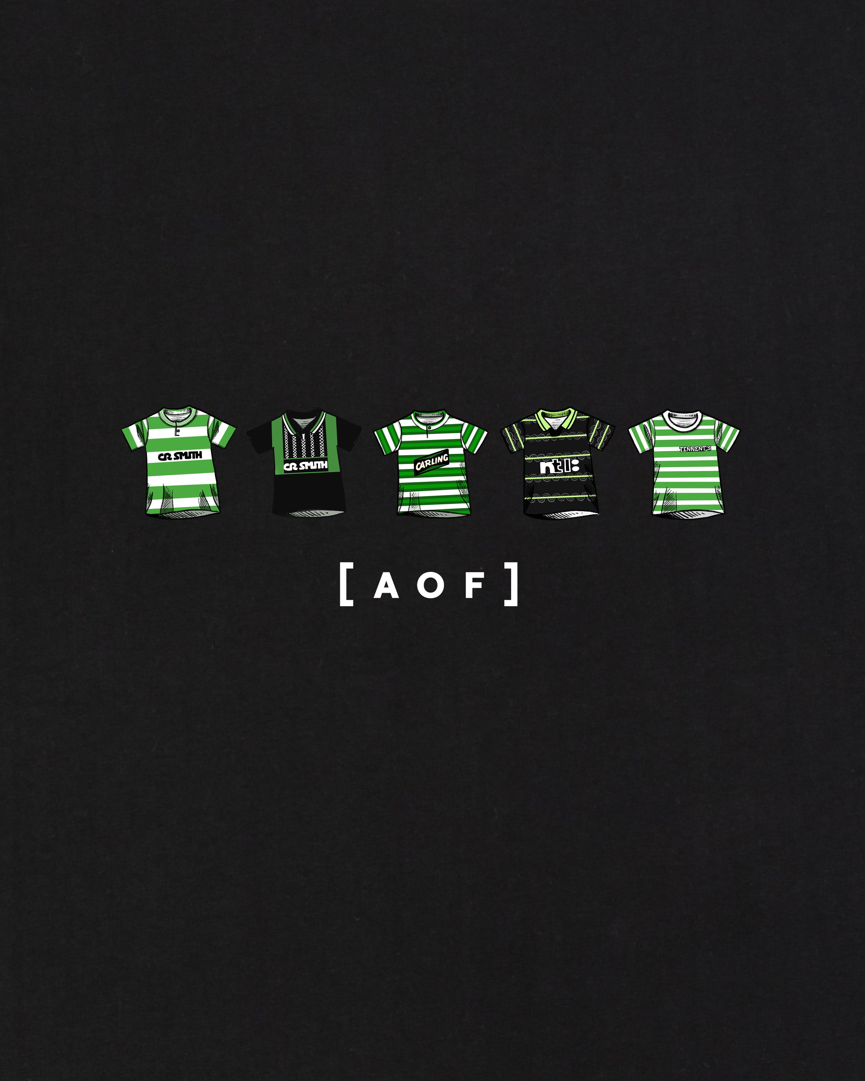 AOF Bhoys Printed Classics Tee | Black T-shirt | Art of Football