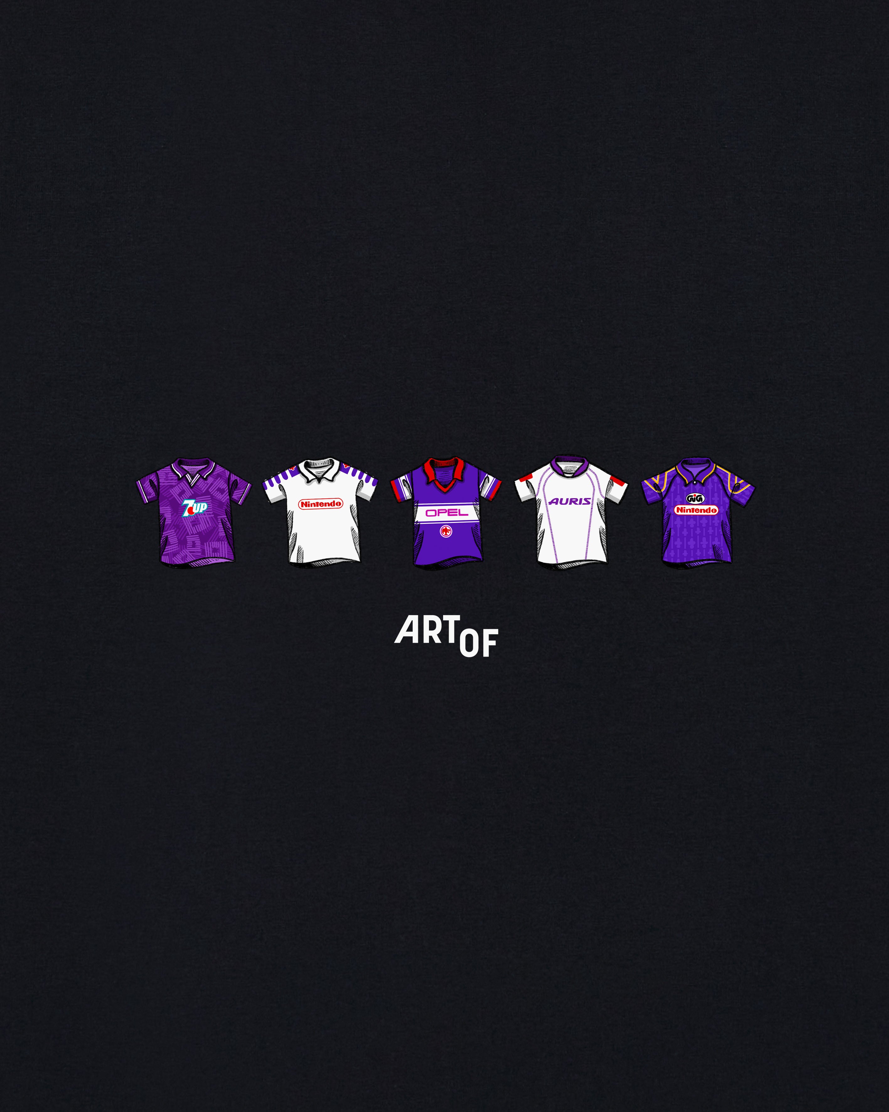 ART OF Fiorentina Printed Classics Tee | Black Football T-shirt