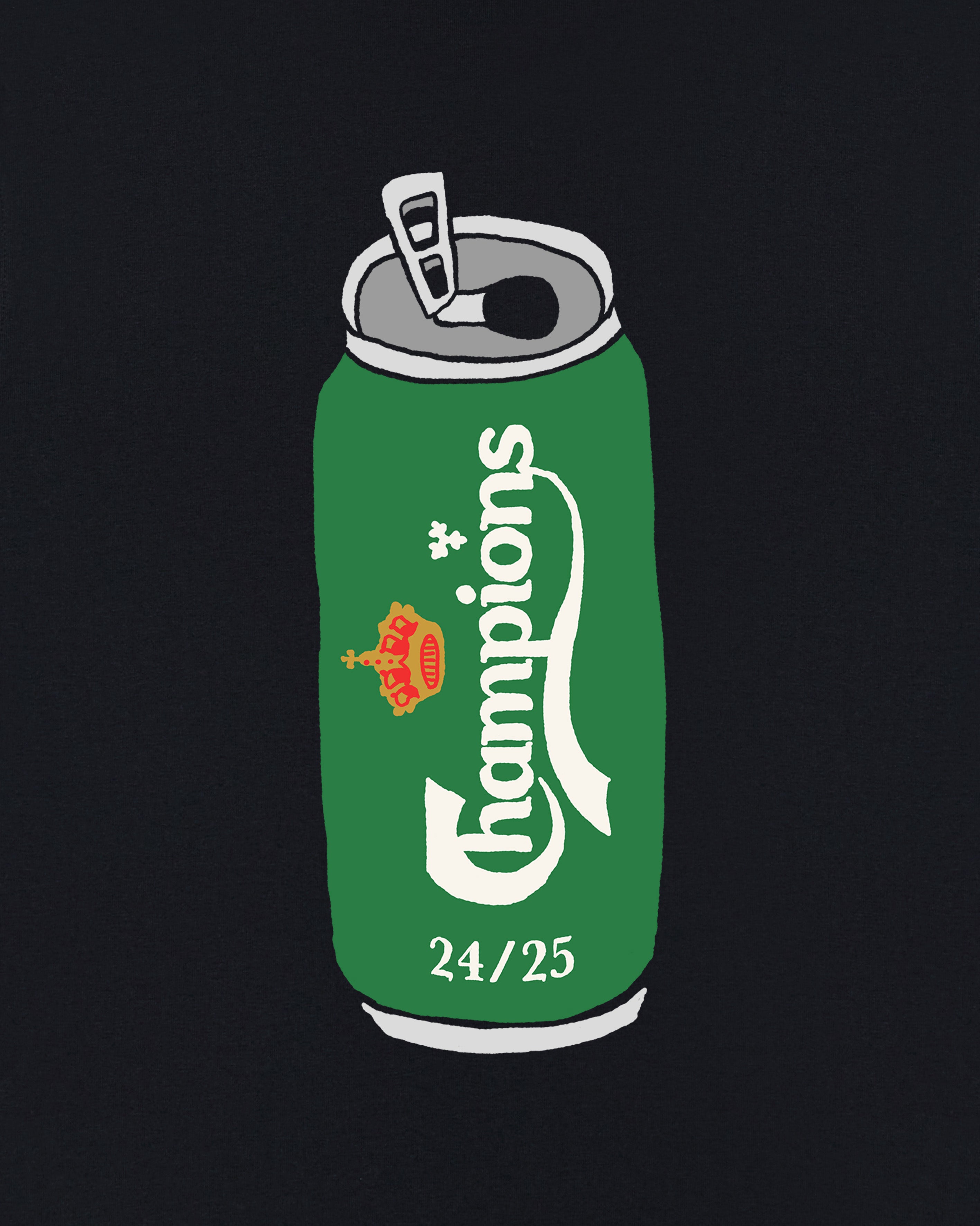 ART OF LFC Champions Cans Tee | Black Graphic Football T-shirt