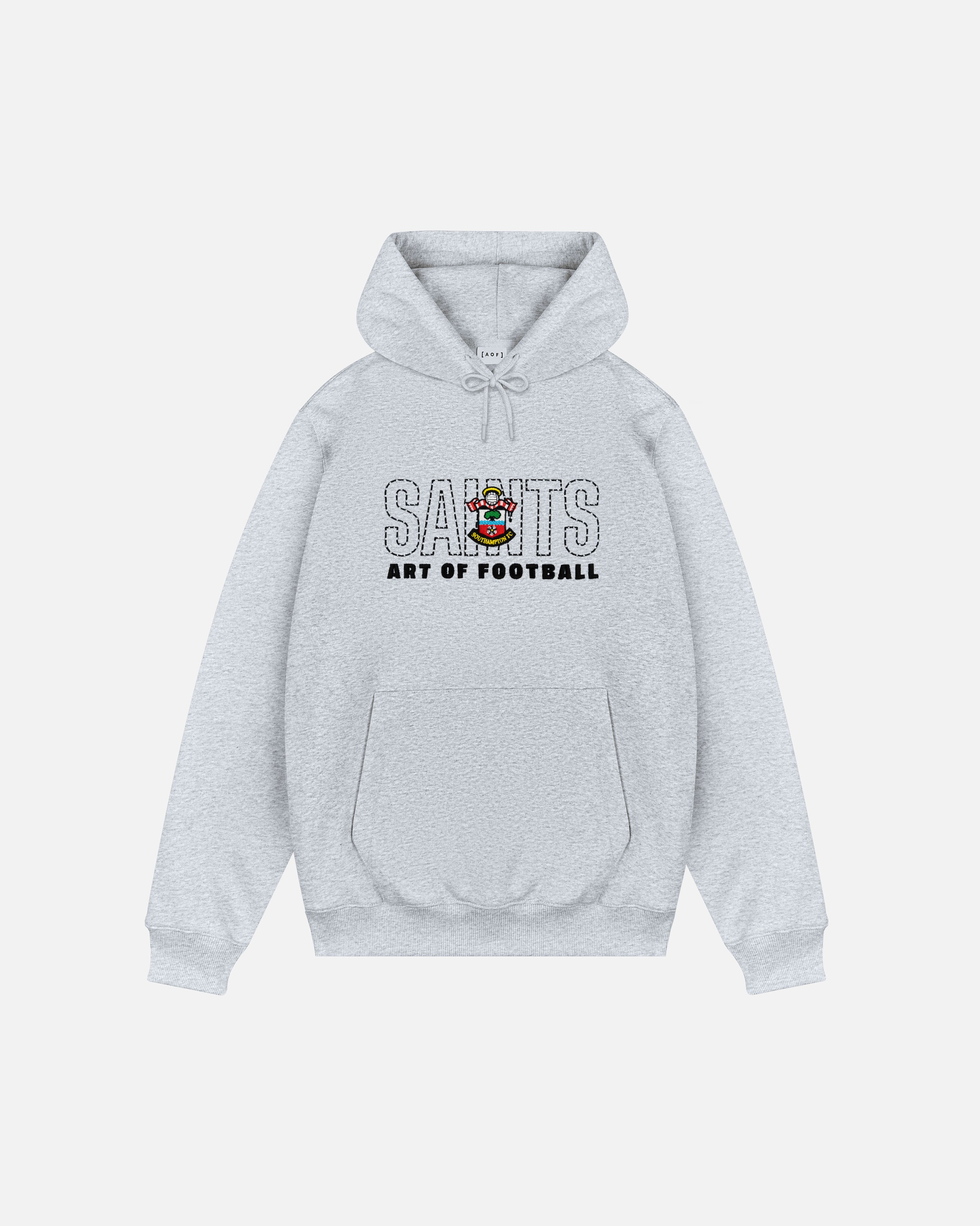 AOF x Southampton 90s Hoodie | Grey Jersey | Art of Football