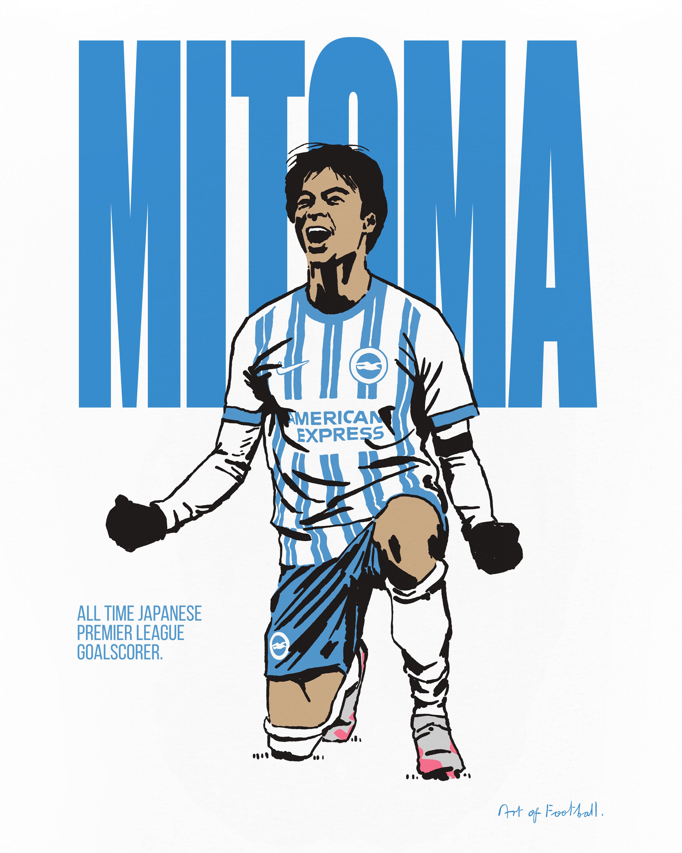 AOF Record Breaker Tee | White Graphic T-shirt | Art of Football