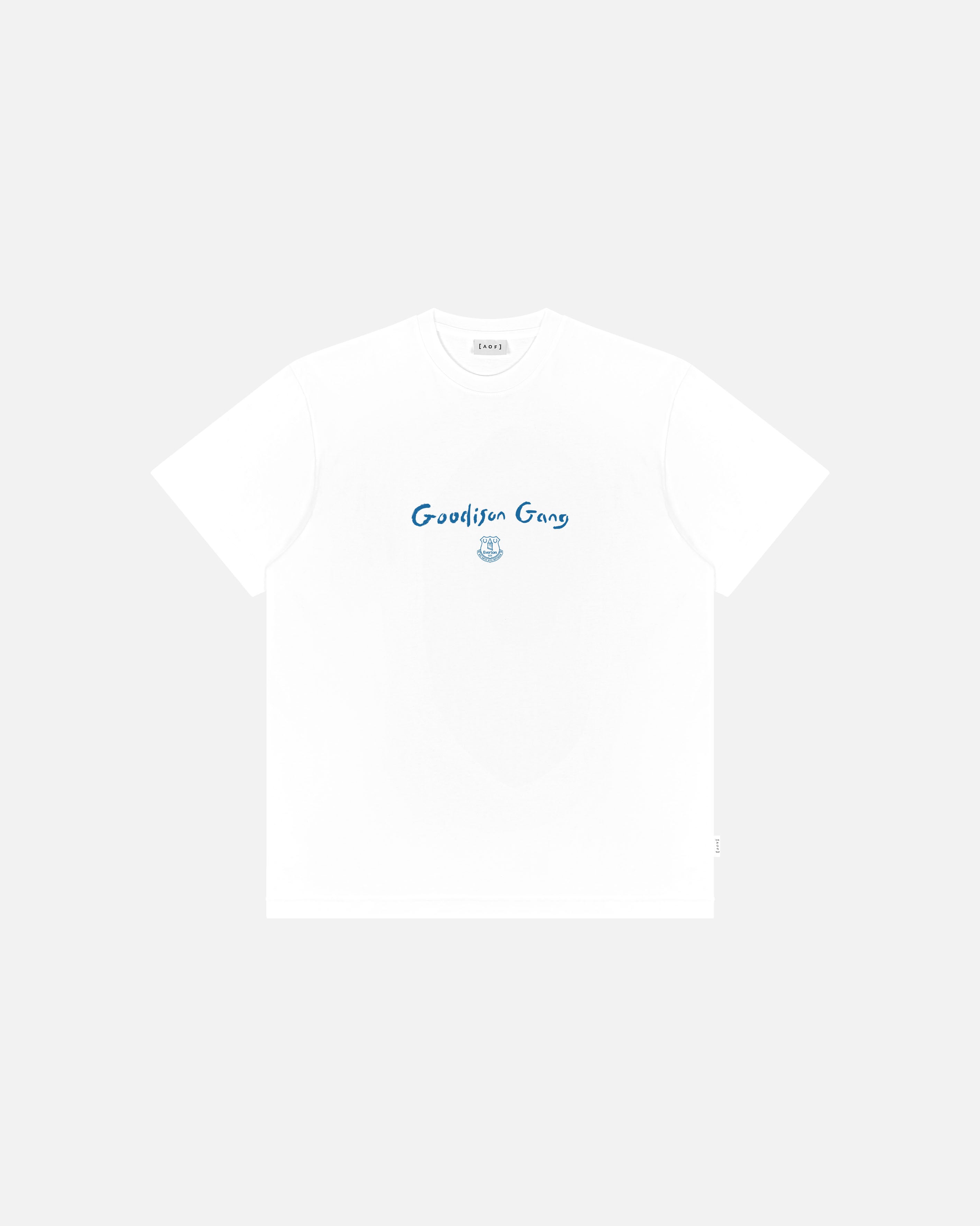 AOF x Everton Goodison Gang Tee | White T-shirt | Art of Football