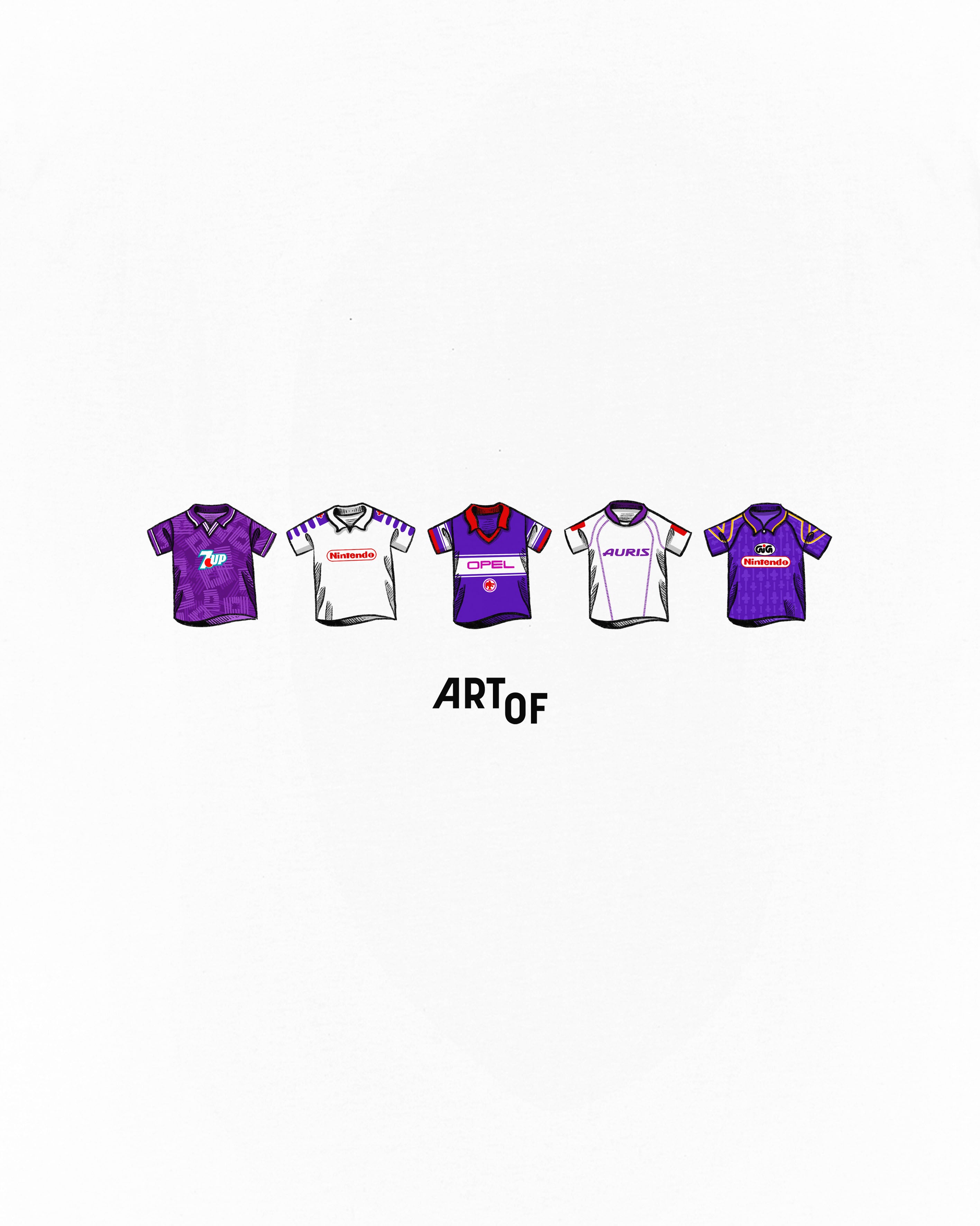 ART OF Fiorentina Printed Classics Tee | White Football T-shirt
