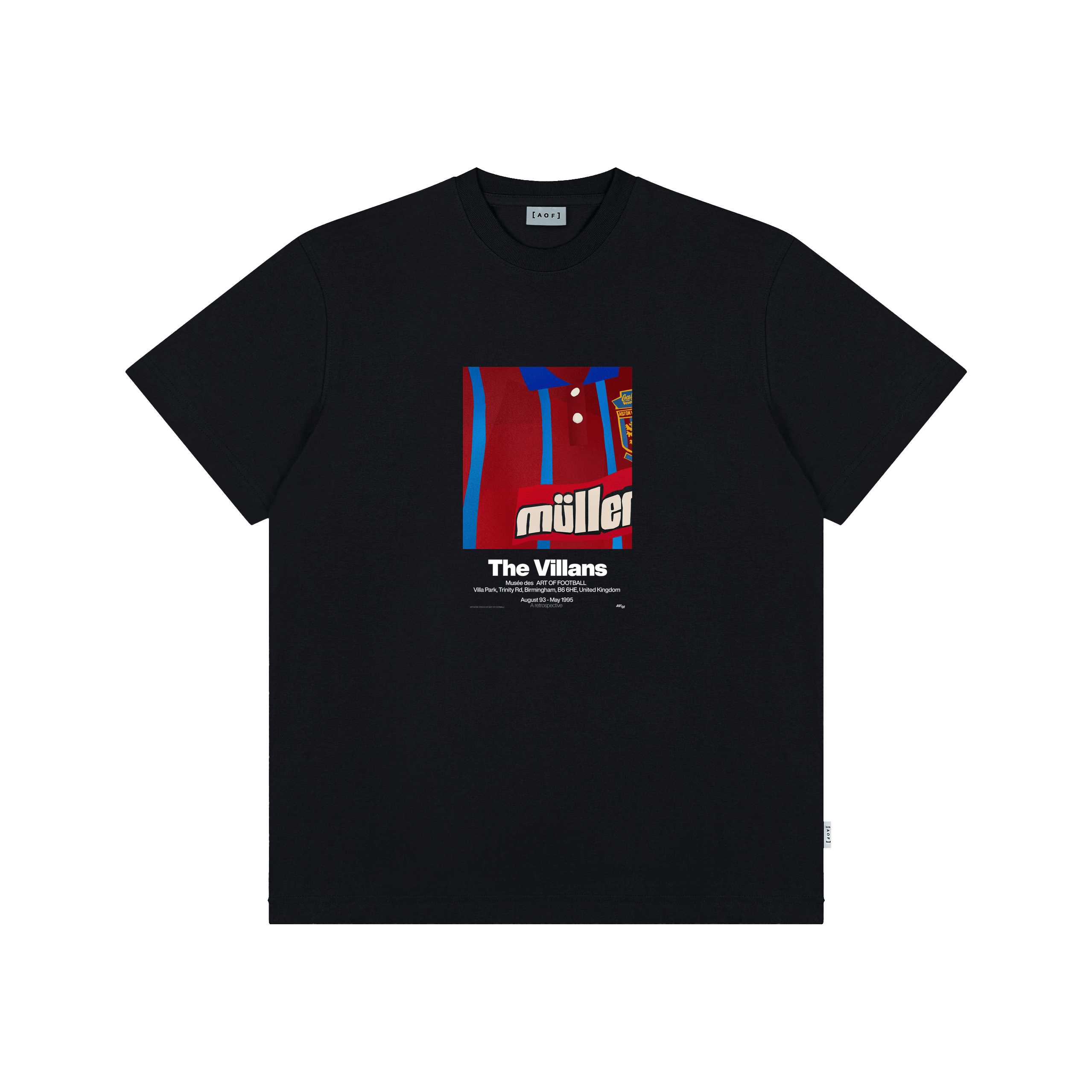 Black Printed Premium T-Shirt Front