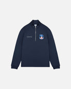 AOF x Crystal Palace 90s Quarter Zip Sweat | Navy Jersey | Shop Now