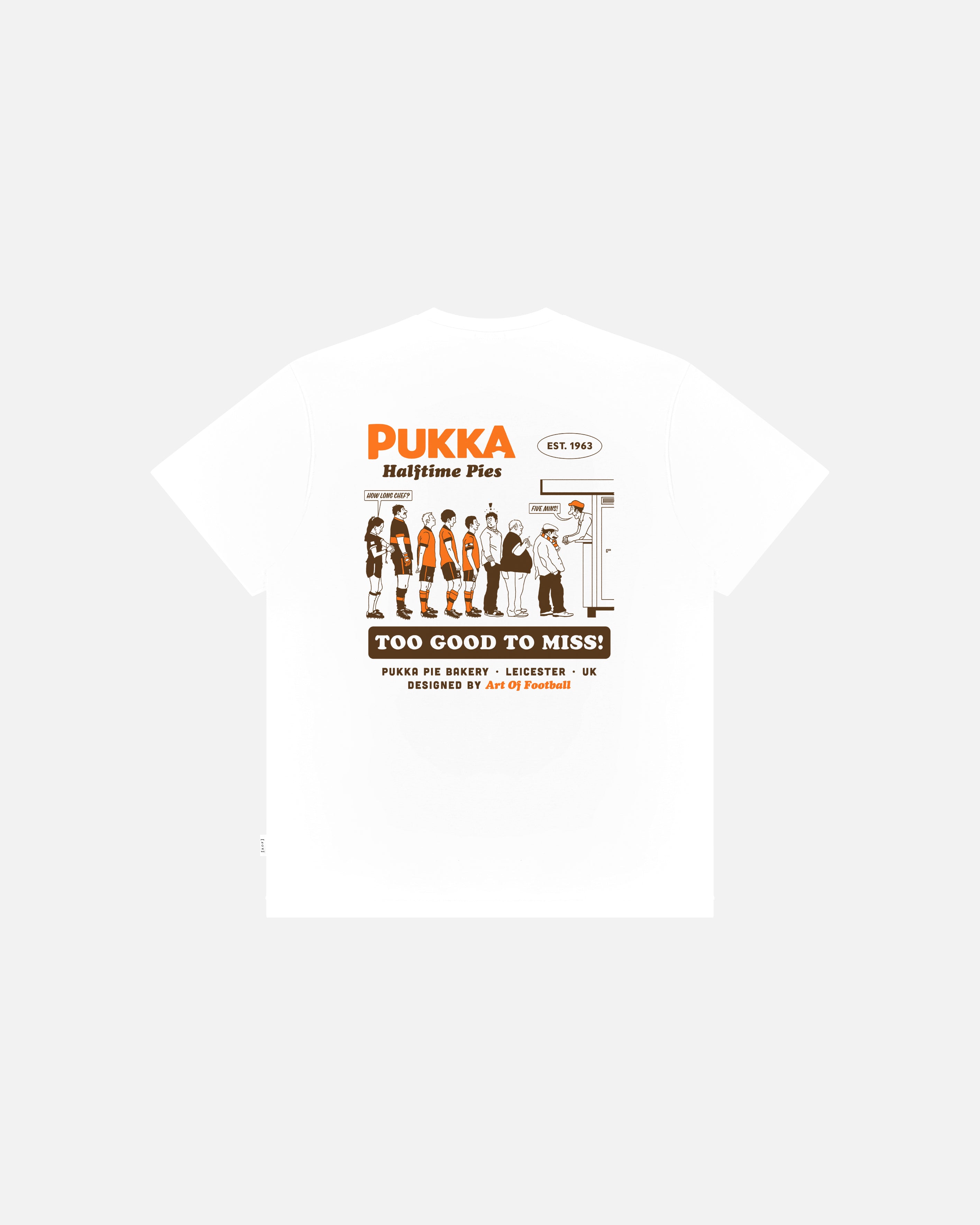 AOF x Pukka Too Good To Miss Tee | White T-shirt | Art of Football