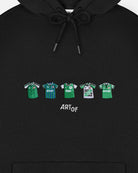 ART OF x Hibernian Embroidered Classics Black Hoodie | Football Sweat