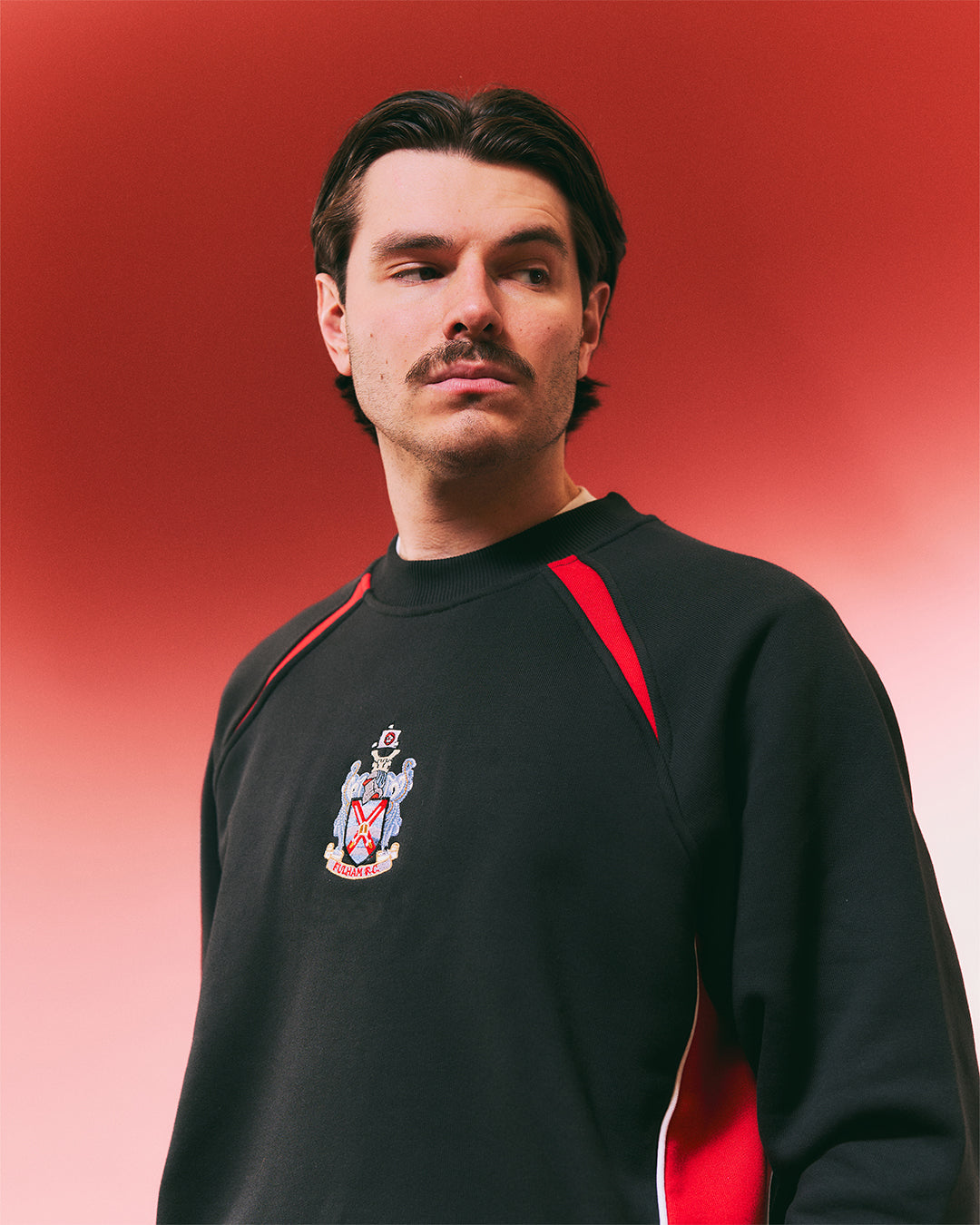 ART OF x Fulham Black Panelled Sweat | FFC Embroidered Football Merch