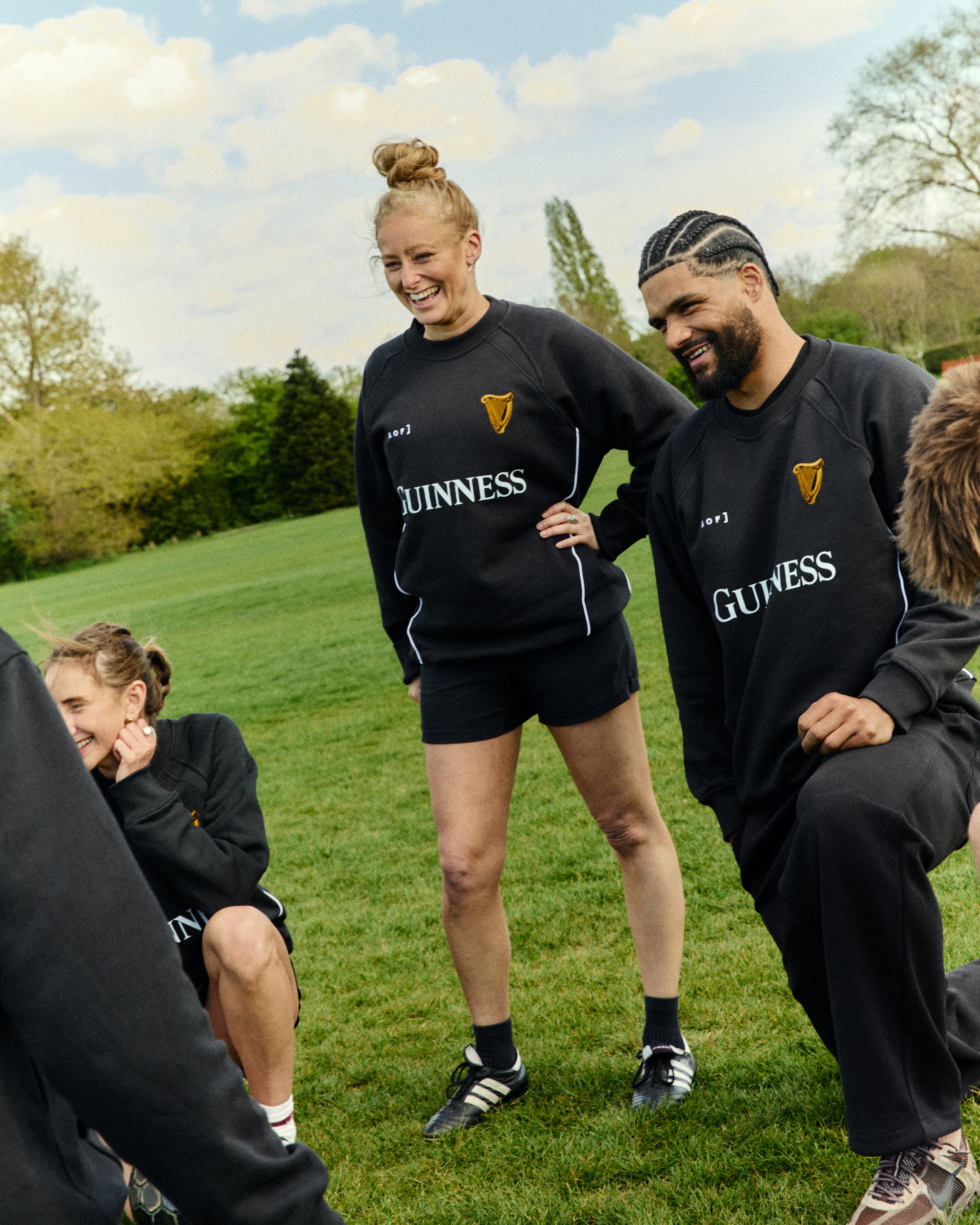 AOF X Guinness Panelled Sweater | Black Sweat | Art of Football