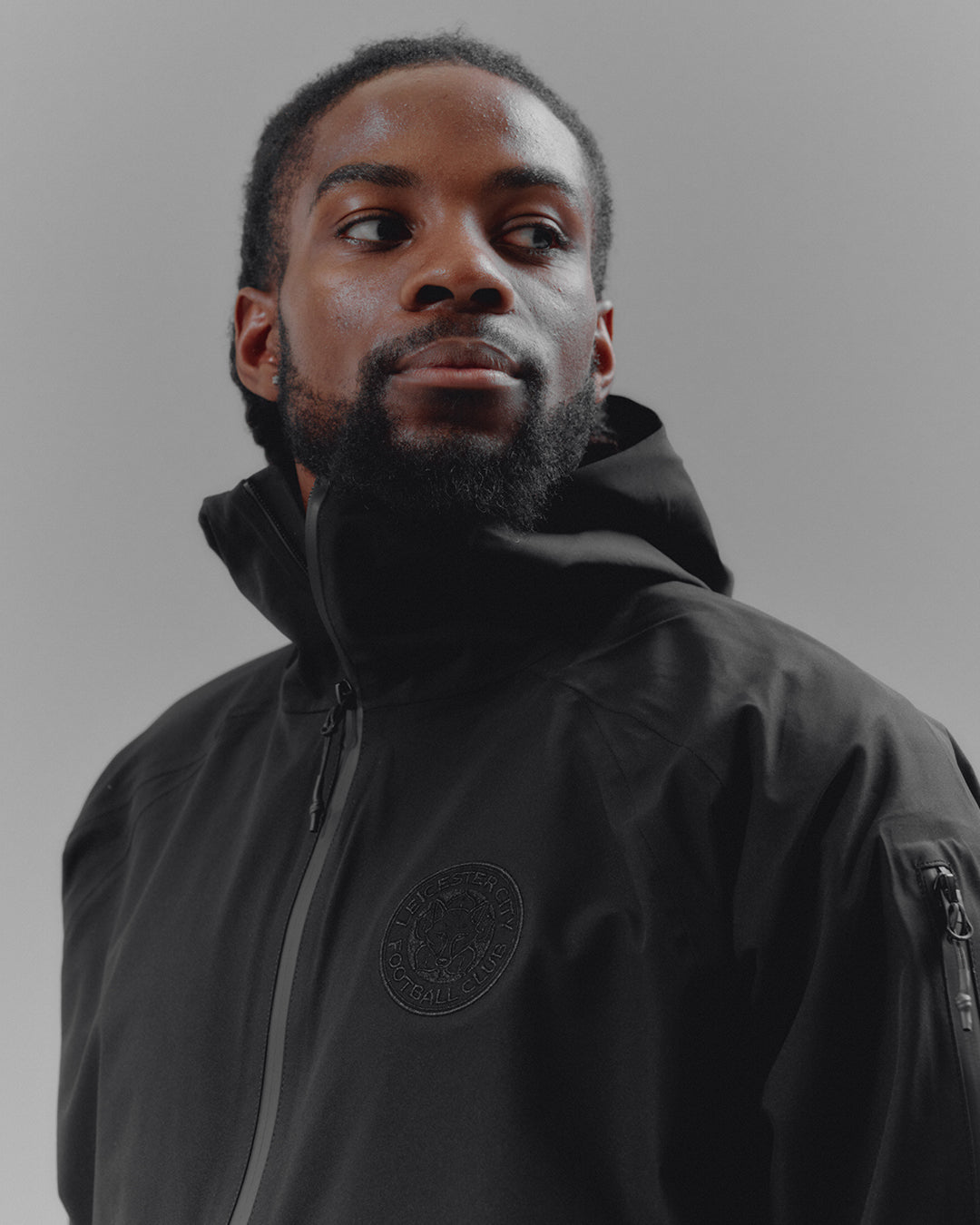 AOF Leicester City Shell Jacket | Black Coat | Art of Football