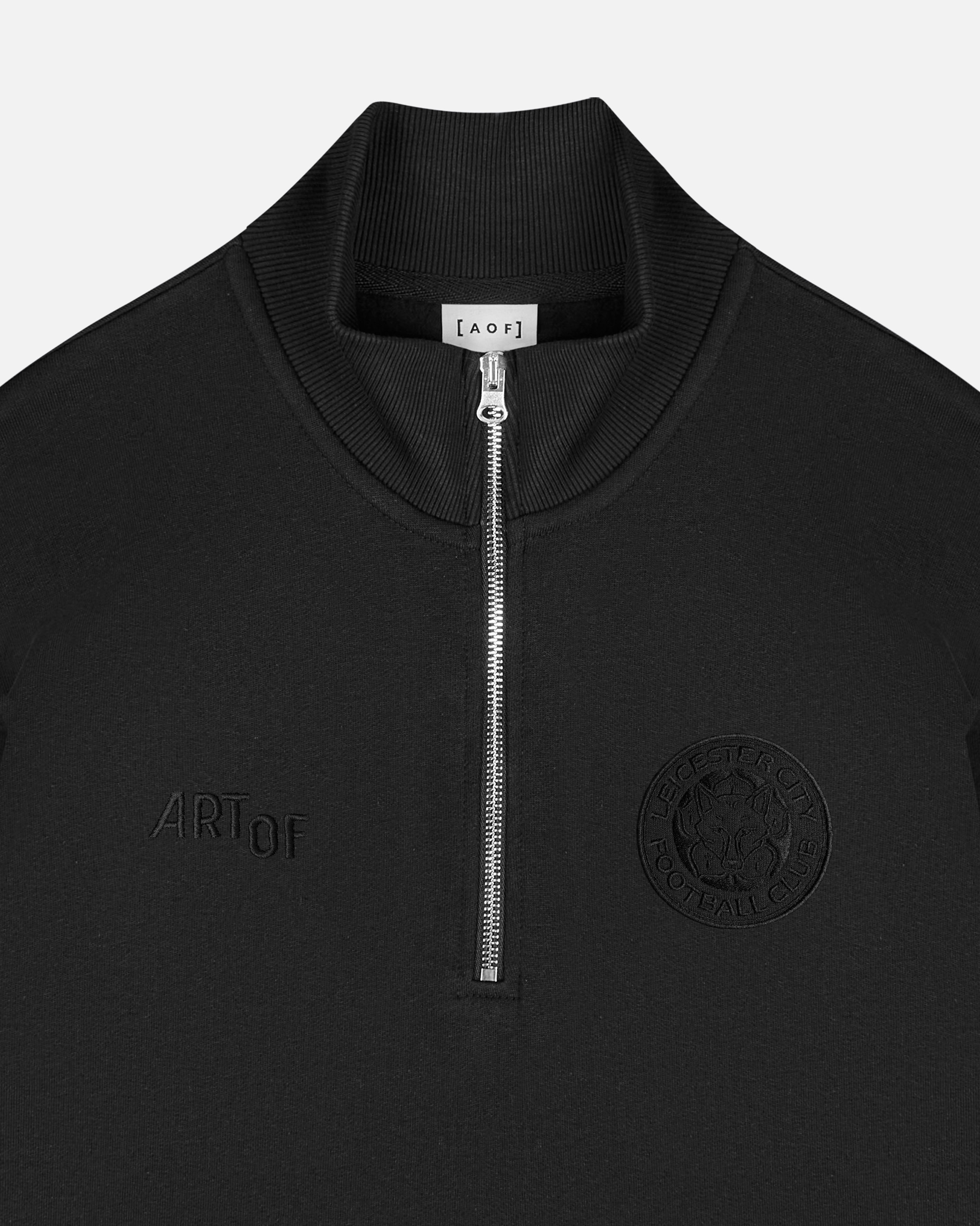 ART OF Football x Leicester Blackout Quarter Zip Black Sweat | AOF