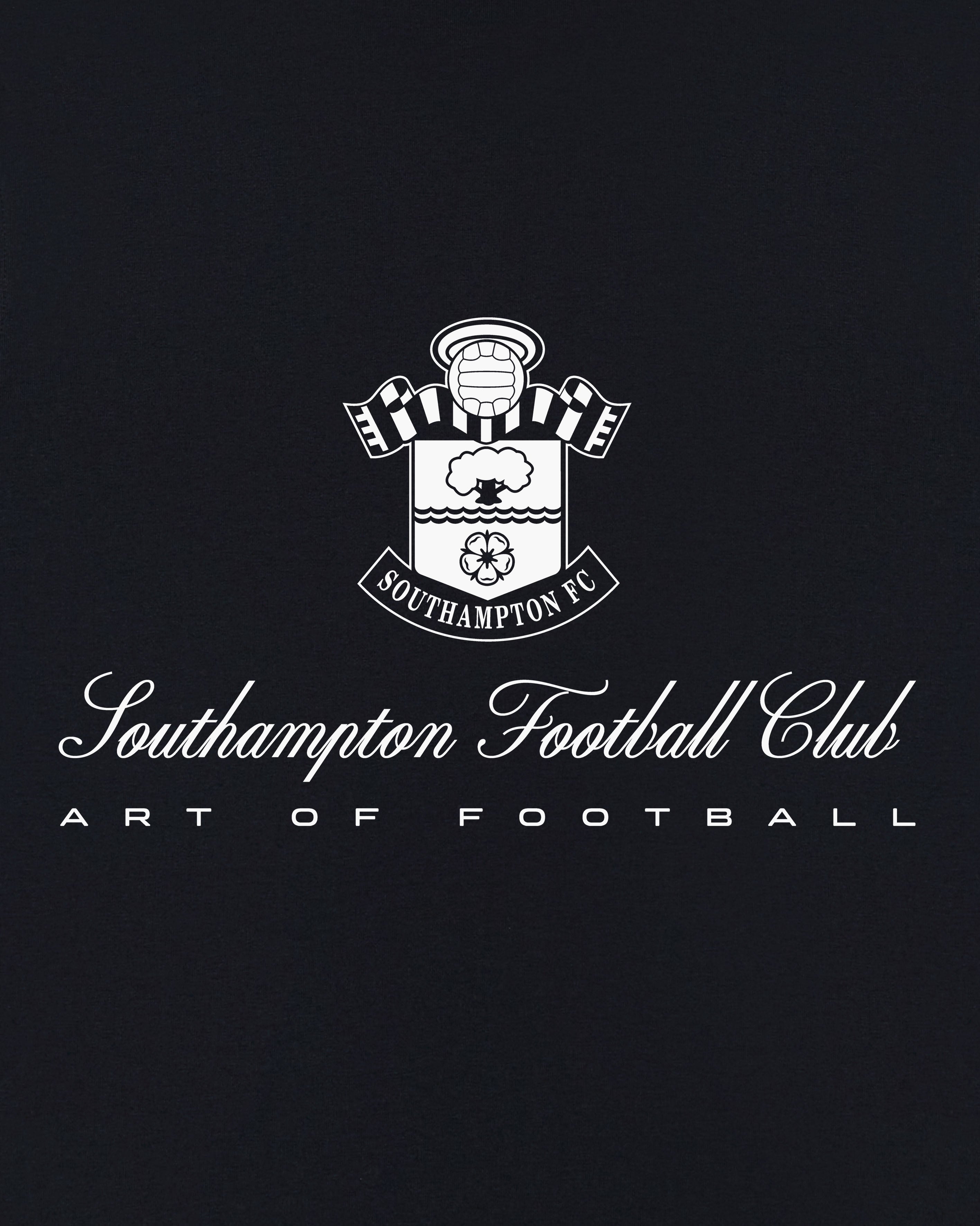 ART OF x Southampton Heritage Tee | Black Graphic Football T-shirt