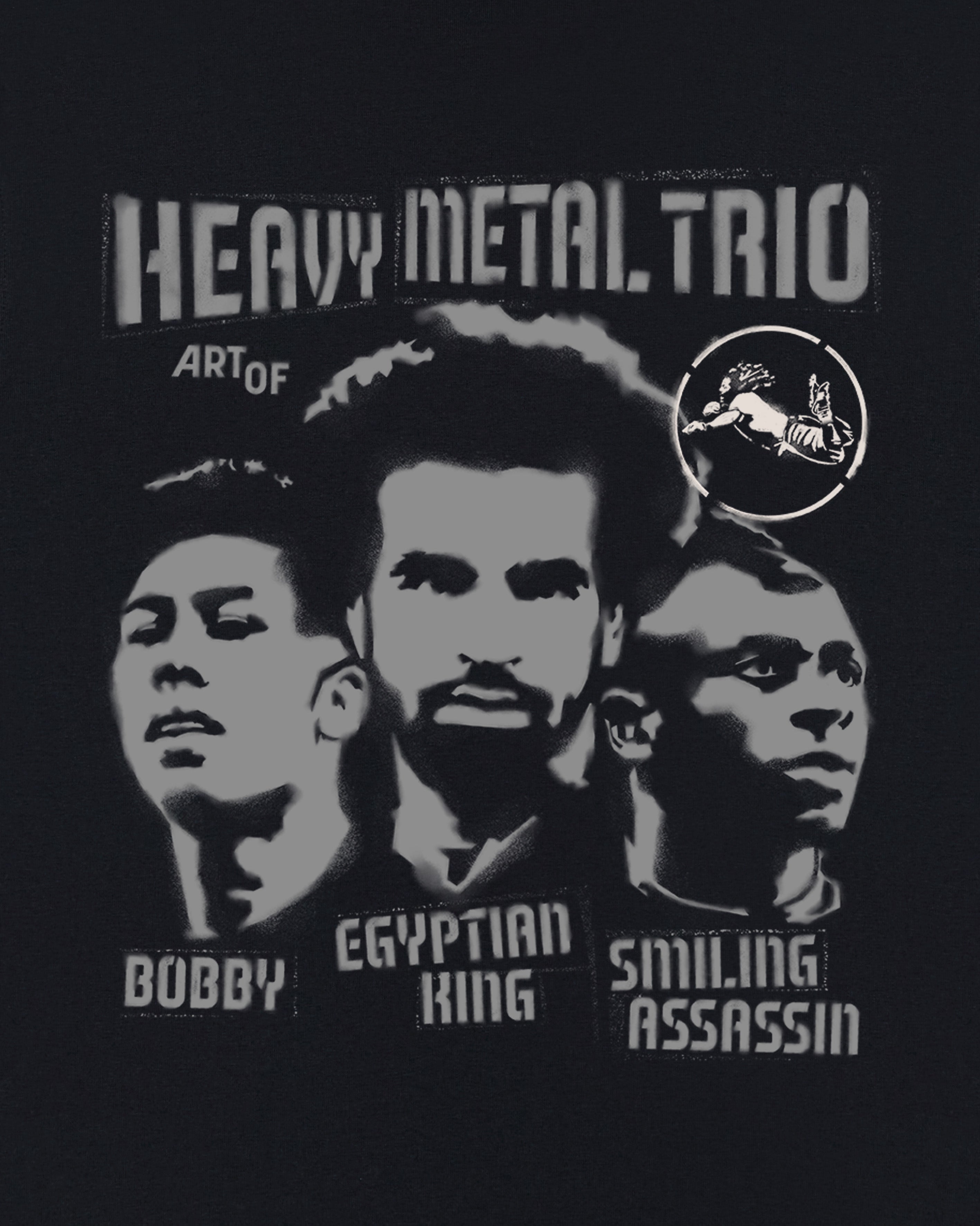 ART OF Secret Tournament Heavy Metal Trio Tee | Black Football T-shirt