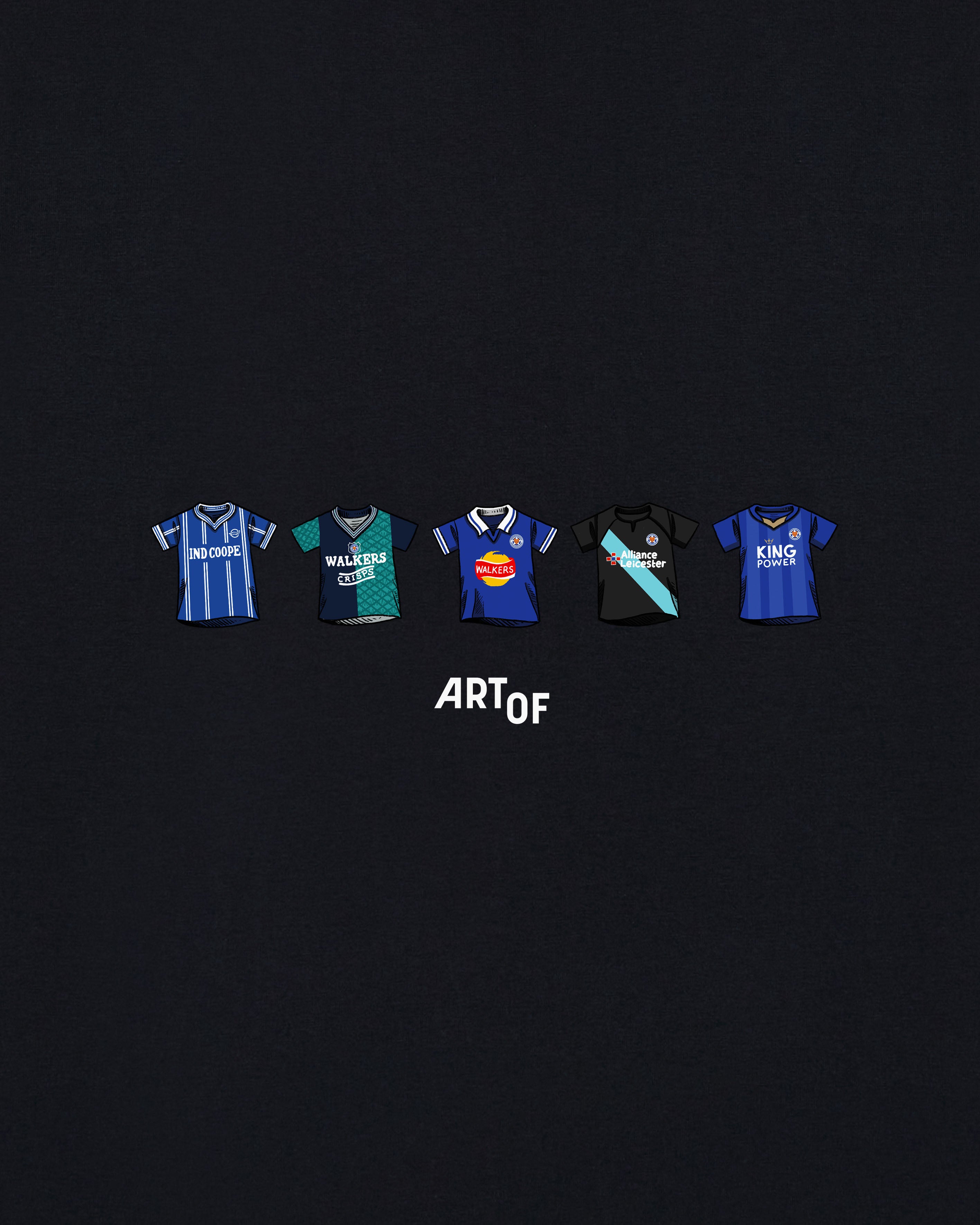 ART OF x Leicester Classics Tee | LCFC Black Graphic Football T-shirt