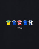 ART OF Pensioners Printed Classics Tee | Black Football T-shirt