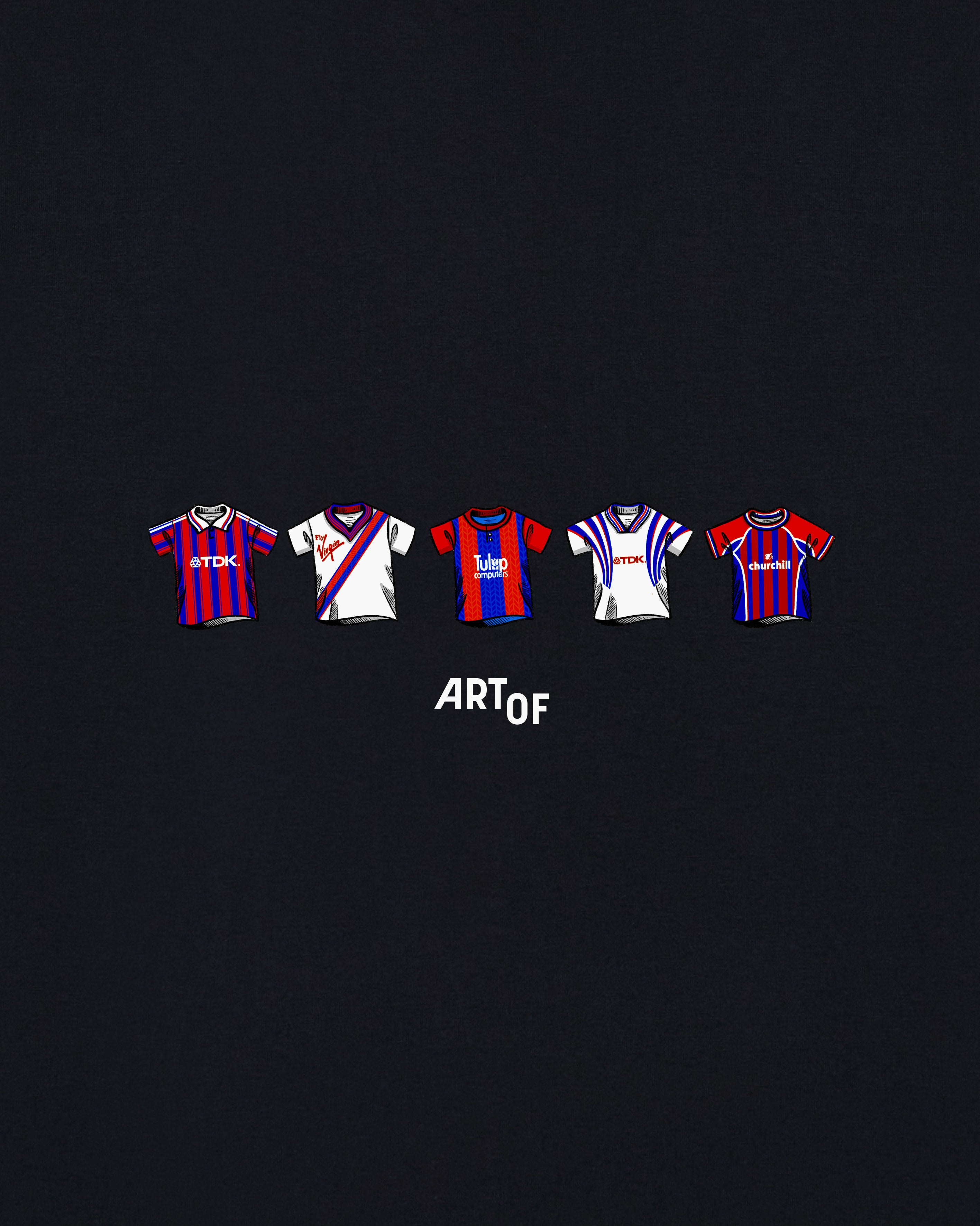 ART OF x Crystal Palace Printed Classics Tee | Black Football T-shirt