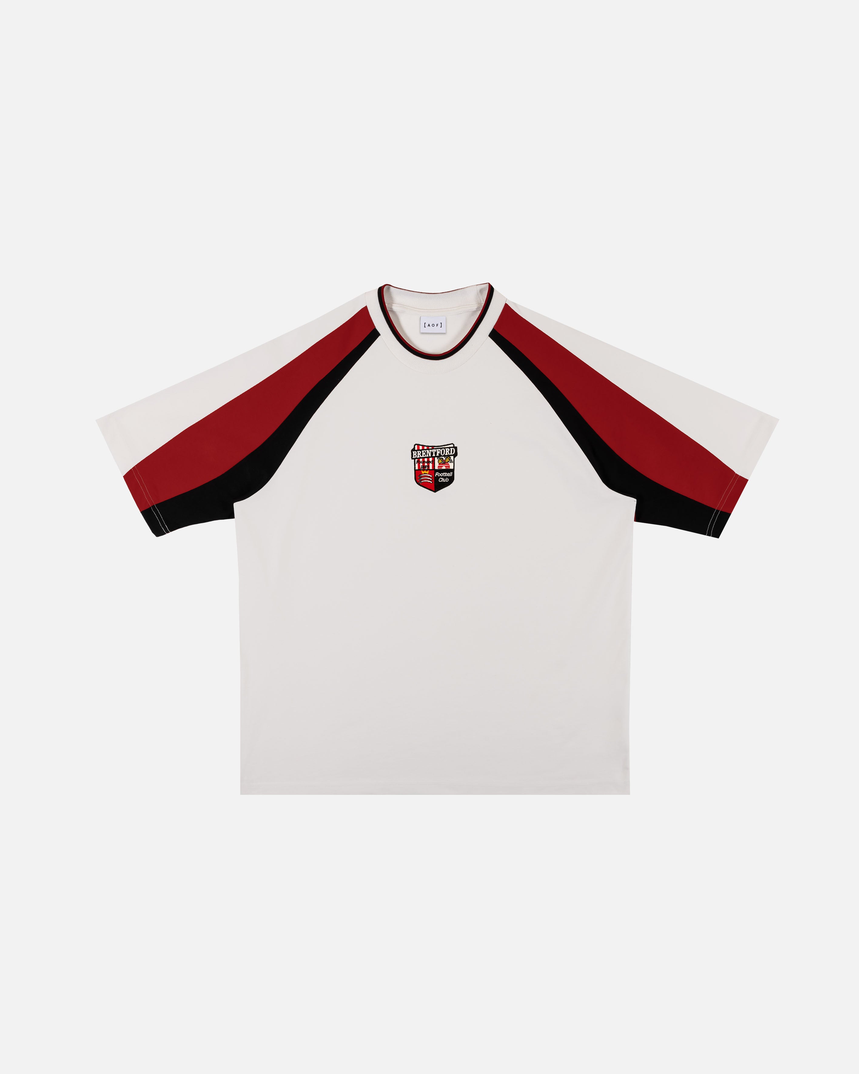 AOF x Brentford 90s Oversized Panelled T-shirt | Art of Football