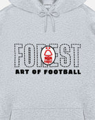 AOF x Forest 90s Hoodie | Grey Embroidered Top | Art of Football