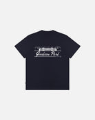 AOF Everton Goodison Park Tee | Navy Graphic T-shirt | Art of Football