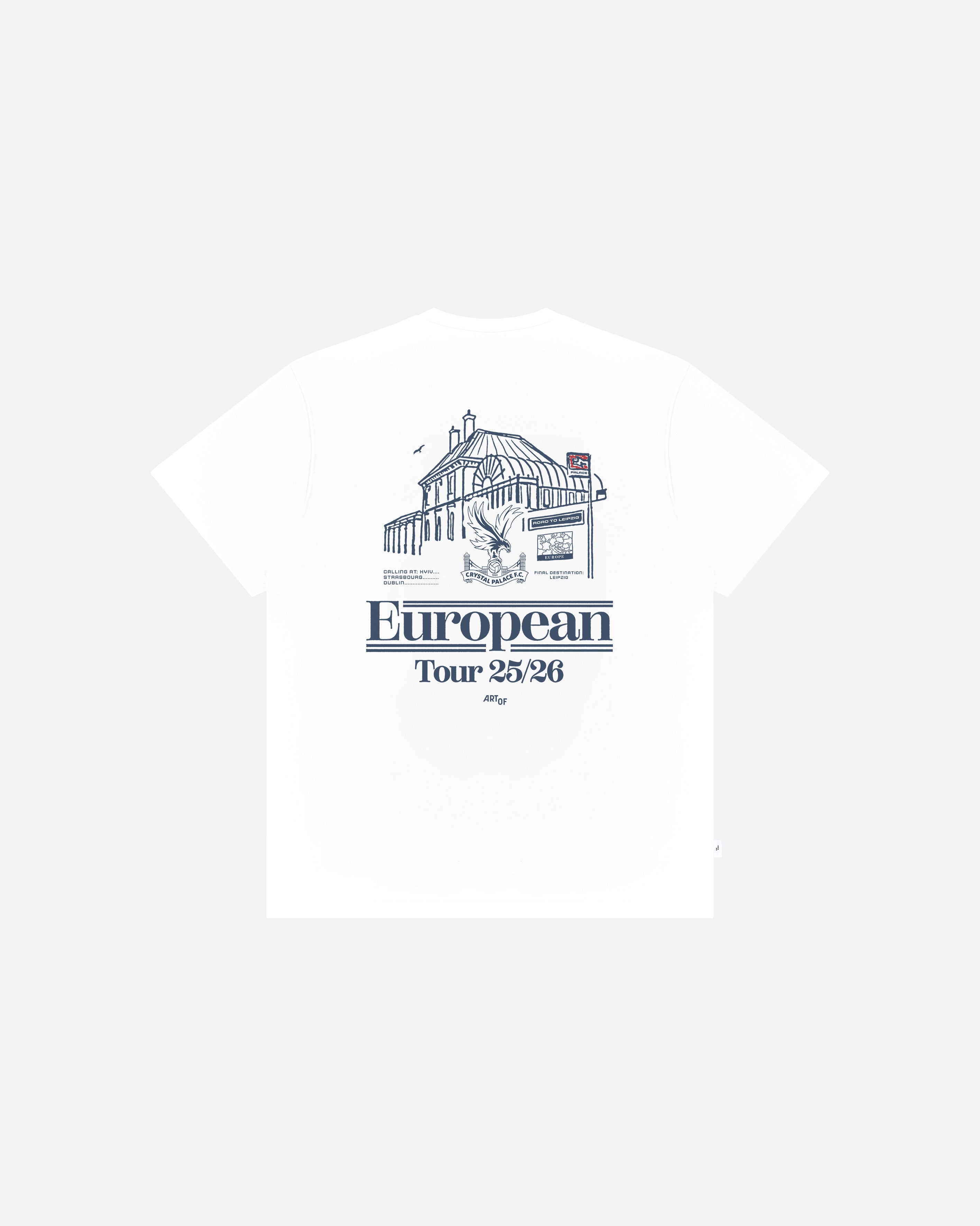 ART OF x Crystal Palace European Tour Tee | White Football T-shirt