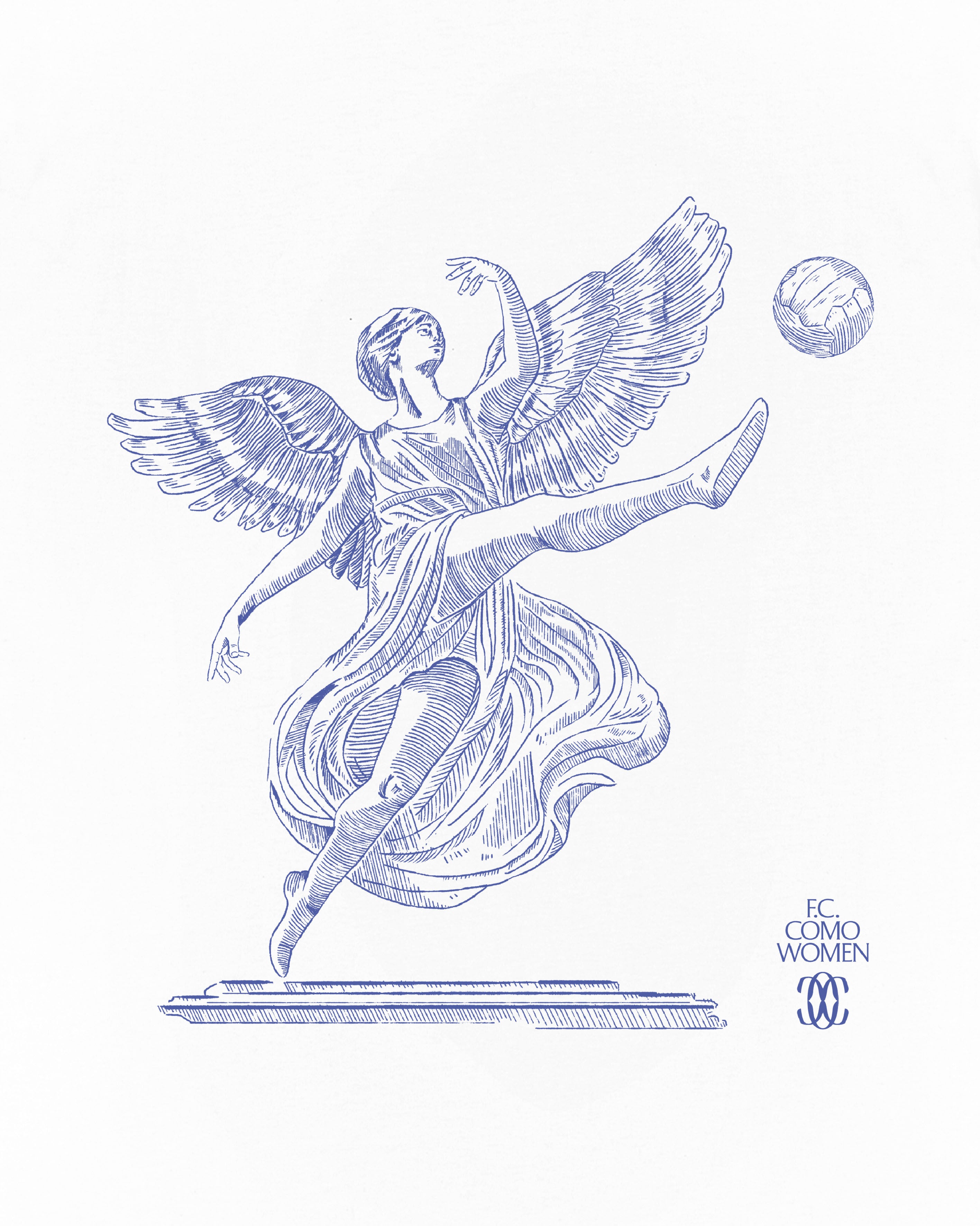 ART OF x FC Como We Belong Tee | White Graphic Football T-shirt