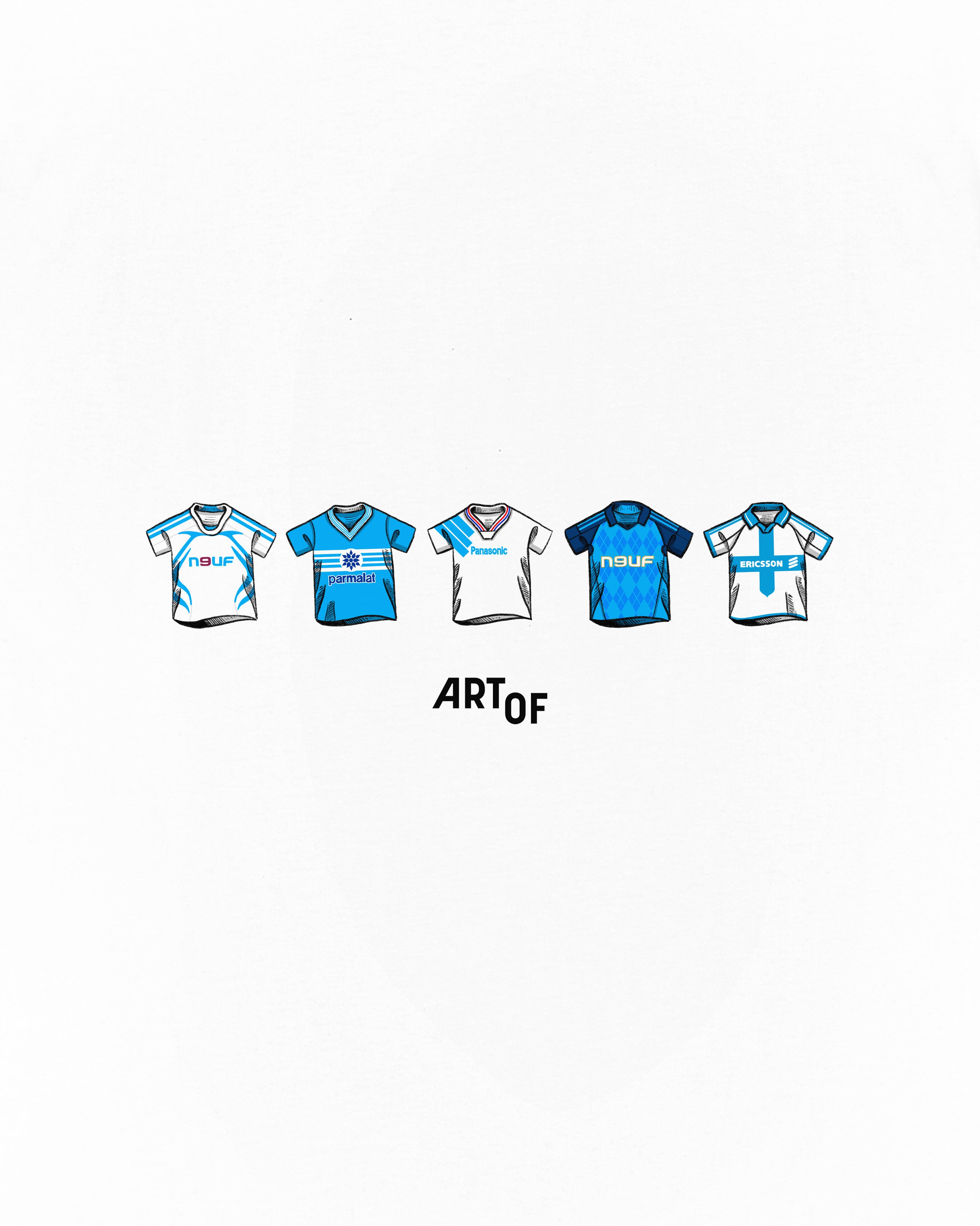 ART OF Marseille Printed Classics Tee | White Graphic Football T-shirt